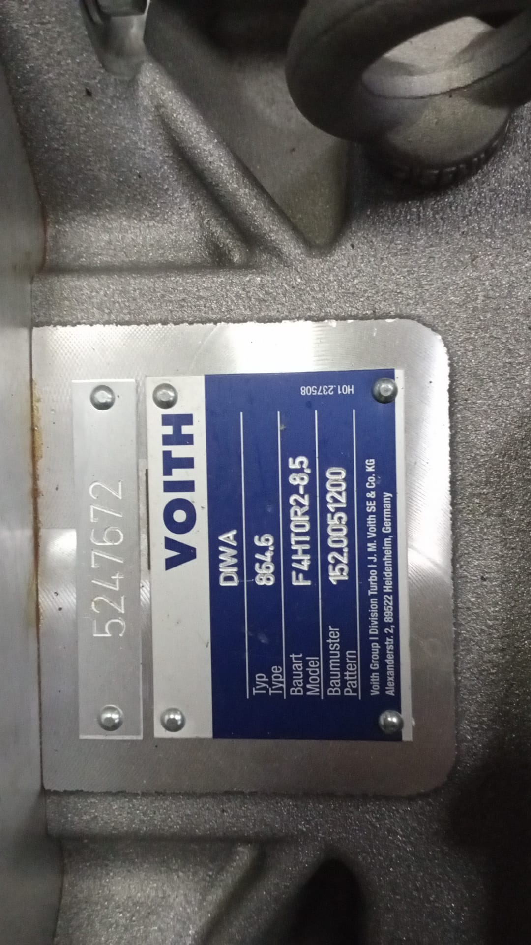 VOITH DIWA 864.6 TRANSMISSION - V.BM152051200